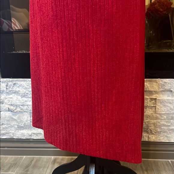 Zara Red Midi asymmetrical Dress size S - Picture 5 of 13